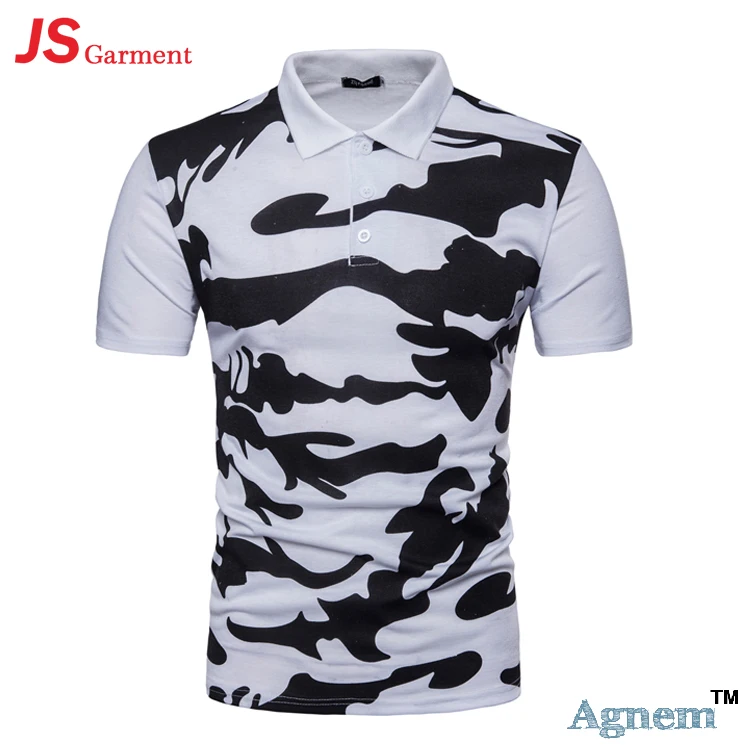 81F182 Wholesale High Quality Man Printing Cotton Polo T Shirt