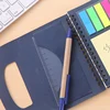 Customized creative spiral notebook for advertising useful spiral notebook with sticky notes and pen