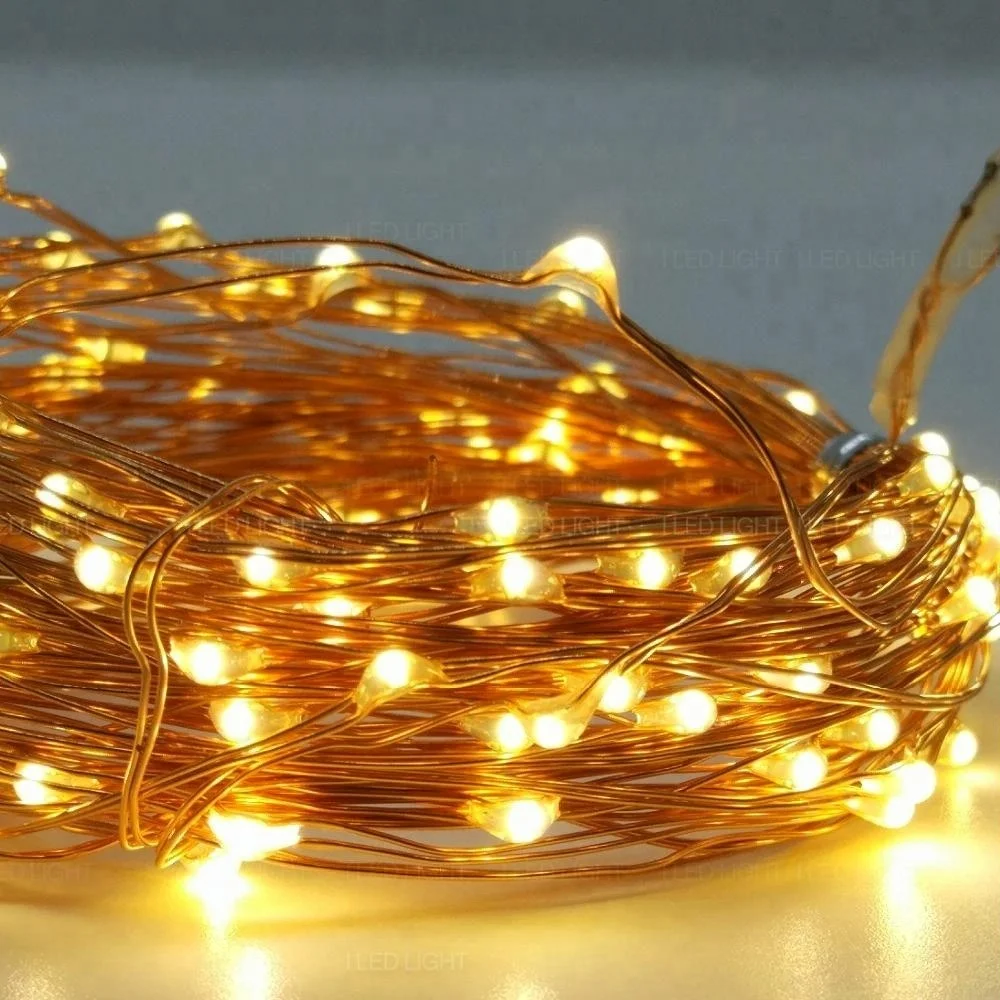 BSCI Audit Waterproof 10M 100Leds Battery Powered Multicolor Flexible Mini Led Fairy Light Diy Copper Wire String Lights