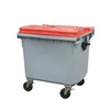 1100 liter outdoor large four wheels plastic mobile garbage bin