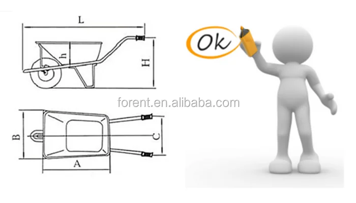 loading weight construction tools heavy duty wheelbarrow