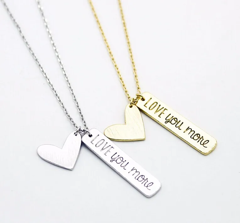 New Design Love Life Be Brave Gold Bar Pendant Necklace For Women Dp ...