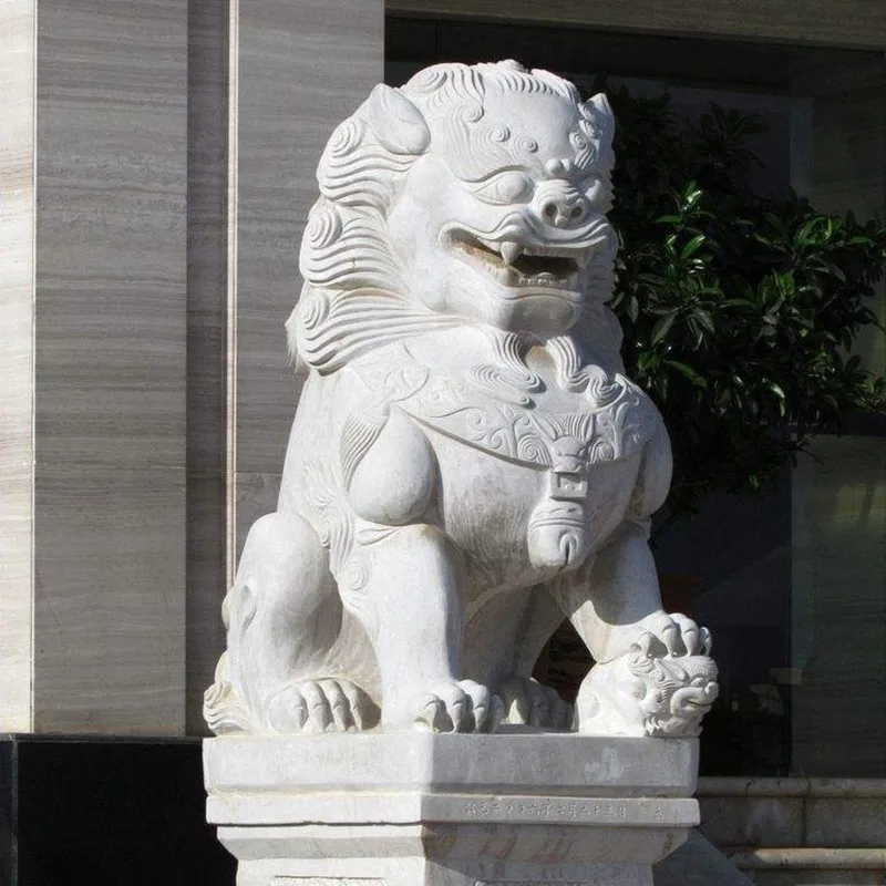 Garden Decoration Life Size Carved Antique Stone Fu Dog Statue Buy Fu