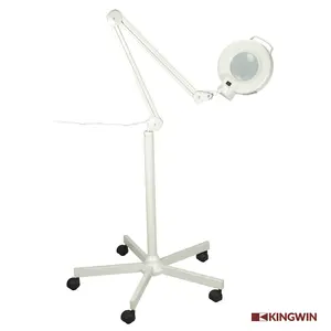 Facial Magnifying Lamp 5 diopter with Rolling Floor Stand Adjustable Magnifying Light 2