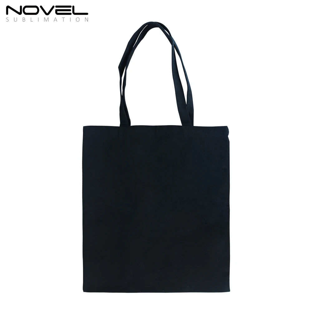 

Customized Sublimation Double Side Printing Black Tote Bag, White, black, nature
