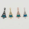 Fashion Brass Micro Pave CZ Eiffel Tower connnector Opal Elements
