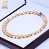 Fashion mother of pearl bead necklace jewelry shell beads with flower design for female