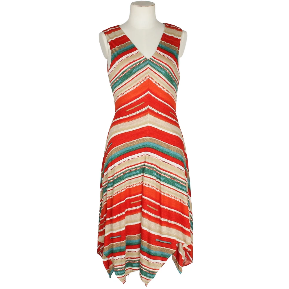 

Colorful striped sundress for women printed maxi dress for vacation