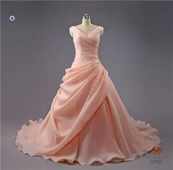Flowing Pink Wedding Dresses