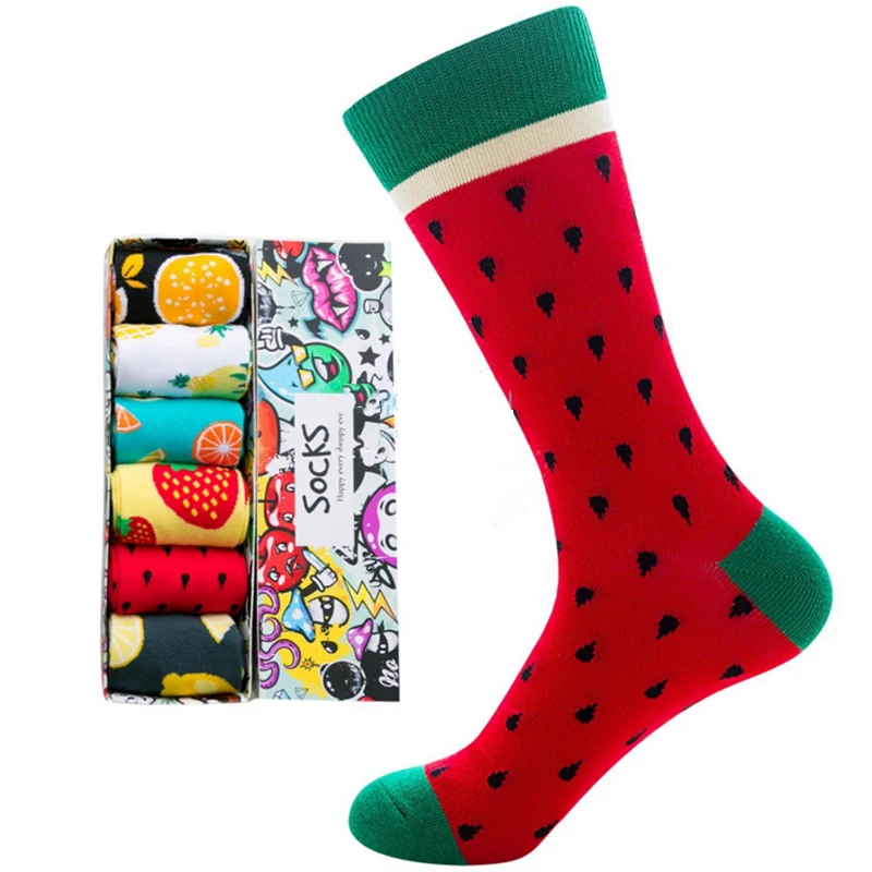 

New arrival happy colorful socks make your own men tube crew socks gift box socks, Multi color