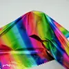 gold foil print poly pongee fabric