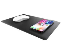 

Ultrathin Free Emboss OEM LOGO 5V 1A PU Leather qi wireless charger mousepad