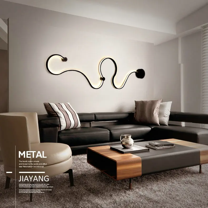 Details about   New Curve Light Snake LED Lamp Nordic Led Belt Wall Sconce Décor Free Shipping 