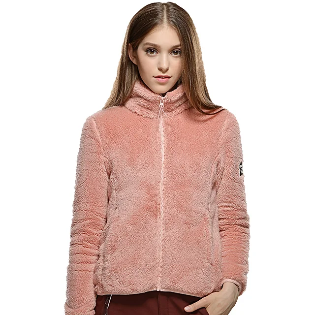 
OEM supply lady outdoor polar fleece jacket custom made warm jacket 