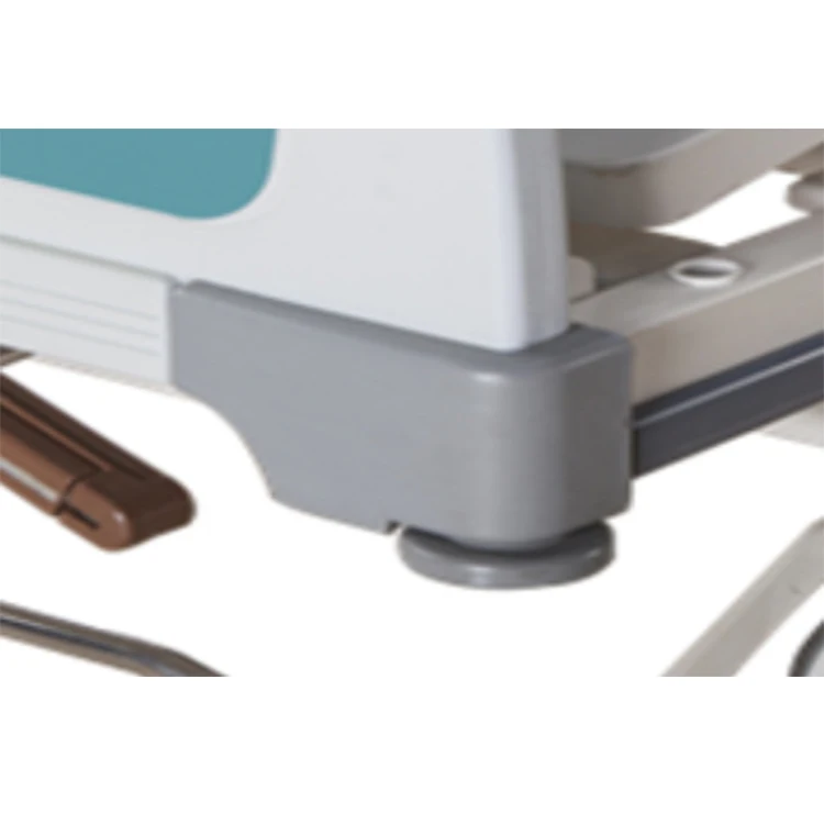 Three cranks manual ABS side rail medical nursing bed