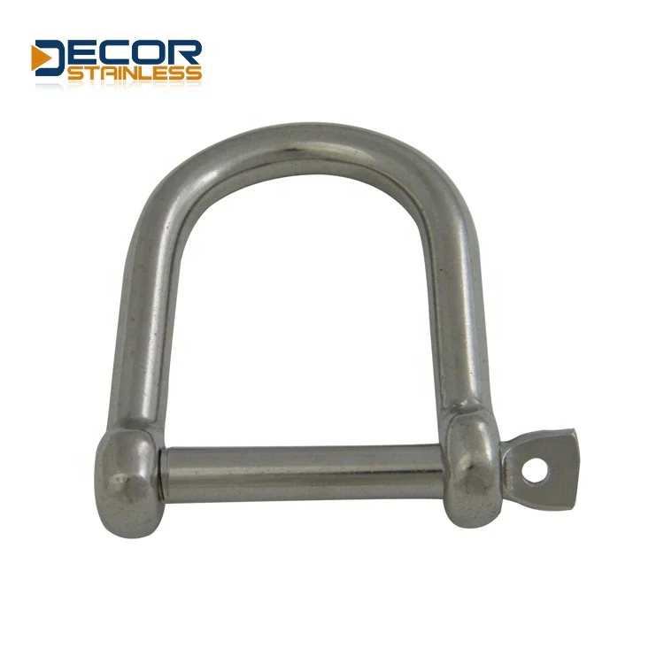 
stainless steel bow shackle with safety pin 