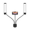 RK39 Dual arm Photography studio Makeup LED Beauty Fill ring light for webcast live streaming
