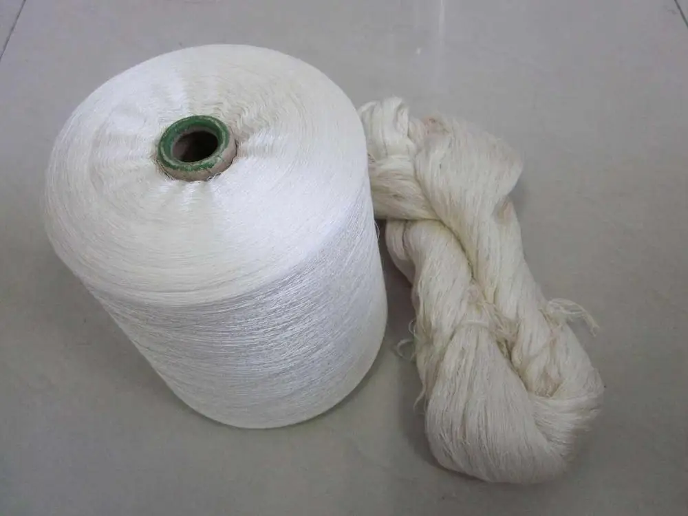 
100% Mulberry Spun Silk Yarn 210Nm/2 Super Grade Quality Bleached or Dyed 