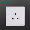 Durable Stainless 250V PC UK 1 Gang 3 Pin 13A power electrical Plug wall socket