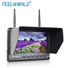 Built-in integrated lipo battery dual receiver 5.8ghz 32ch lcd led monitor 7" IPS panel 1024x600 non blue screen gimble camera