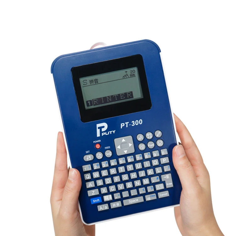 

PT-300 99 keyboard auto cut thermal transfer portable mini barcode label printer