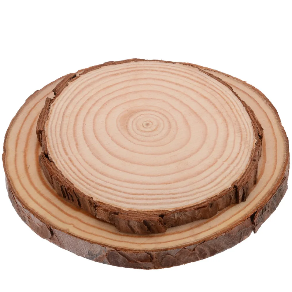 

Wooden Slice Cup Mat Natural Round Coaster Tea Coffee Mug Drinks Holder For DIY Crafts Wedding Party Decoration, As picture show