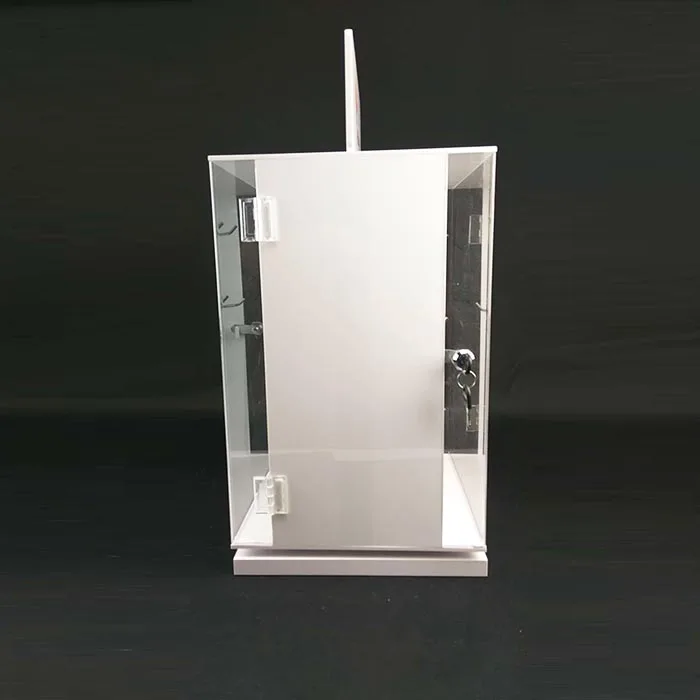 Acrylic Countertop Revolving Display Rack Hanging Hooks Display For