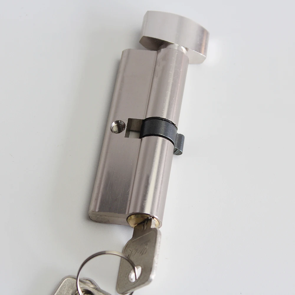 欧标插芯锁铜钥匙实心铜锌铝合金门锁锁芯