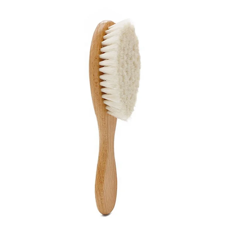 Jdk Wooden Handle Soft Goat Hair Brush Beard Facial Clean Brush Baby