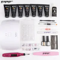 

salon Daily Care Gel Nail Polish Kit With Uv Light Lamp acrylic nail set supplier acrylic hard gel