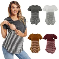 

Maternity T-Shirt Women's Motherhood Maternity Tunic Tops Flattering Side Ruching Pregnancy Blouses Maternity Clothing