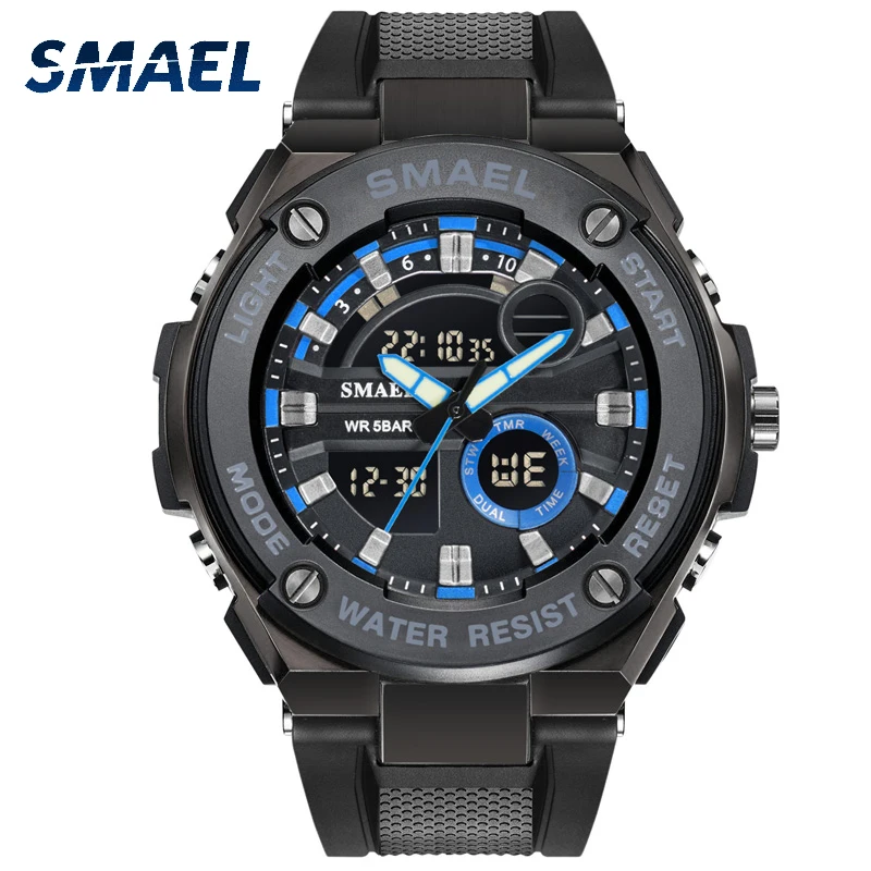 

SMAEL 1625 digital watch sport men analog watch, 6 colors