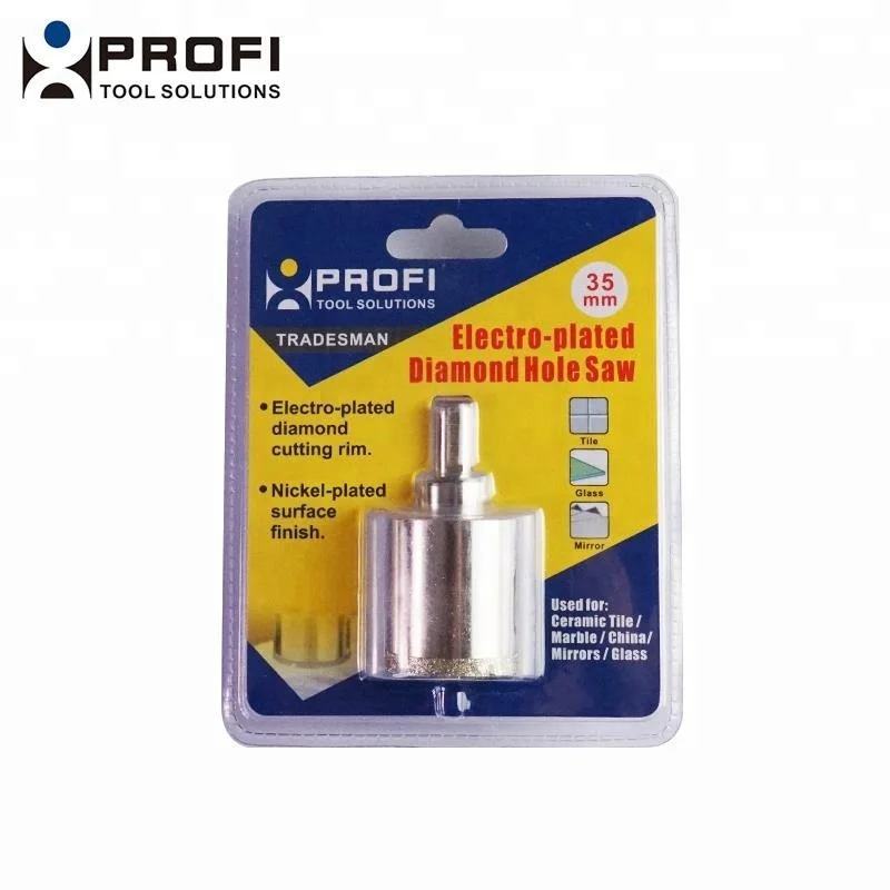 
Electro-plated diamond hole saw for tile, ceramic, glass drilling 
