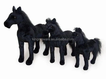 black horse stuffed animal plush