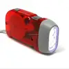Promotion outdoor 3 led hand crank dynamo torch flashlight for gift