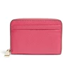 Small leather wallet trendy zipper cow leather wallet manufacturer custom minimalist wallet