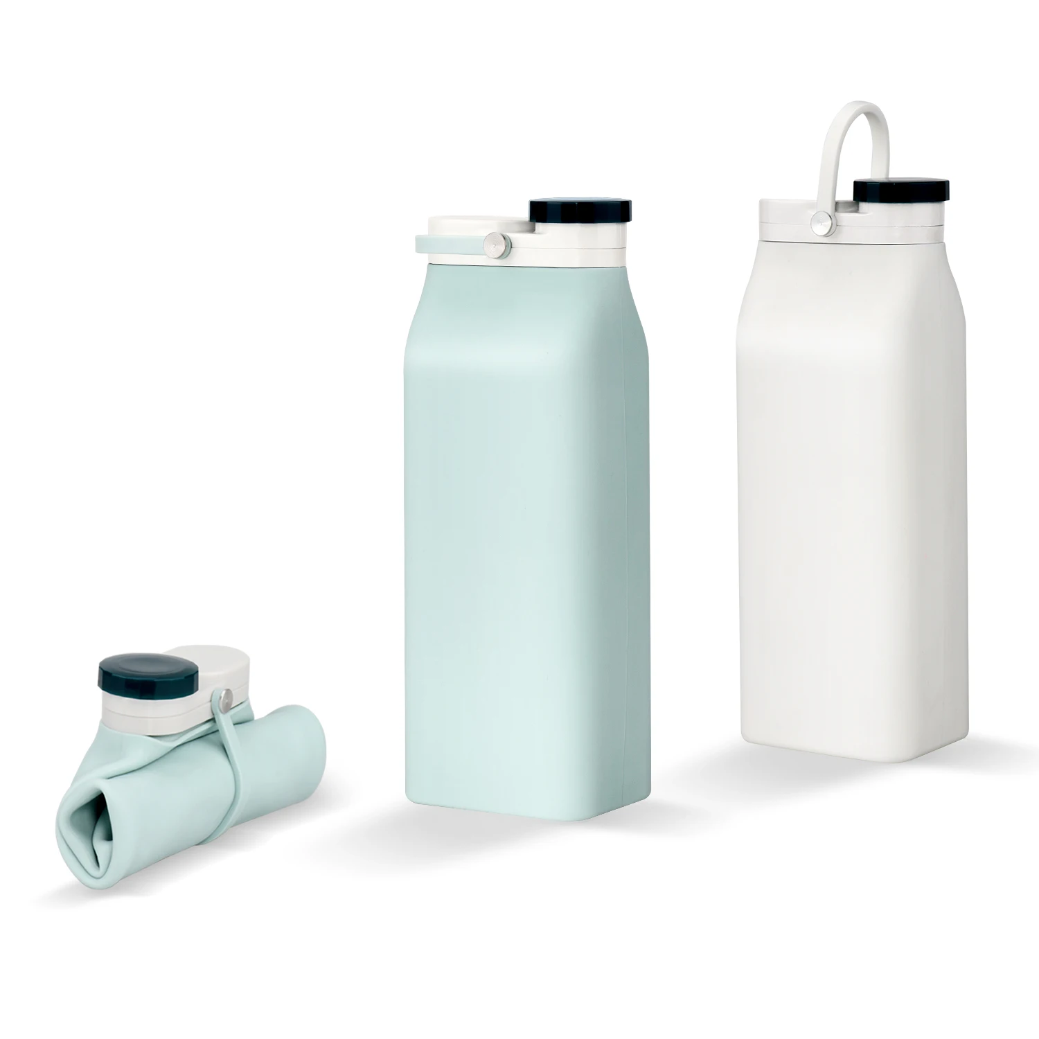 

2020 New Design Nordic Style 600ml Collapsible Silicone Water Bottle Milk Bottle, Customized color