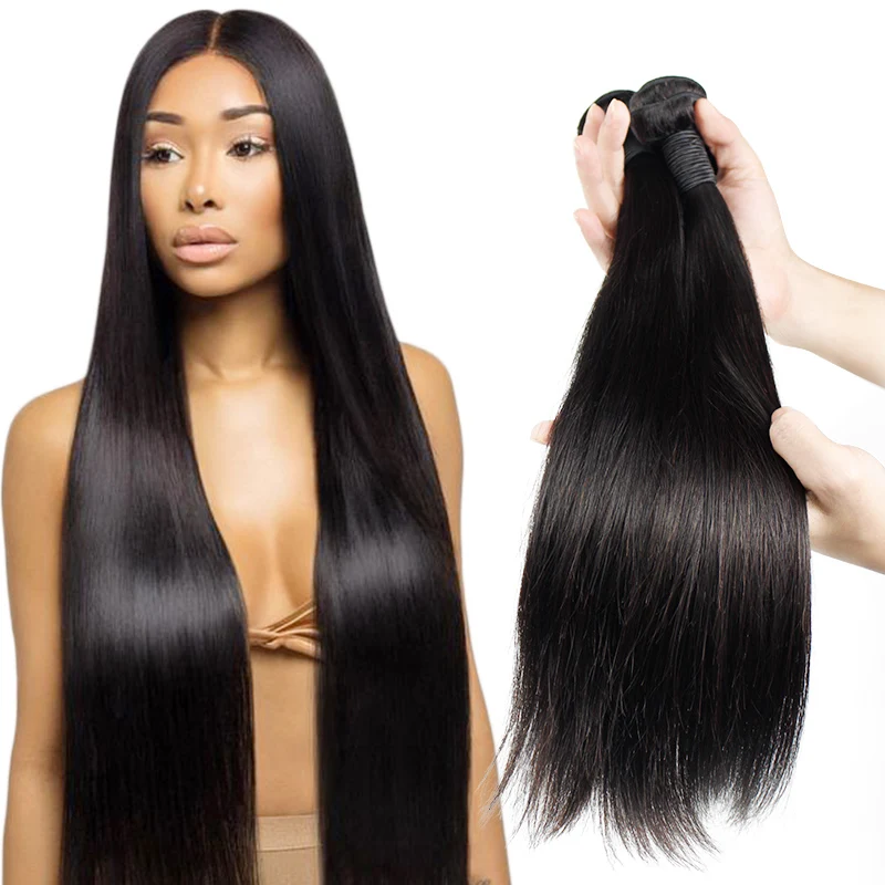 

2019 Hot Hair Product 100 Remy Virgin Human Hair 40inch Straight Bundles