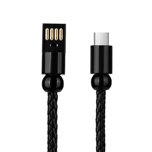 20CM Portable Micro Type C Beads Bracelet USB Cable