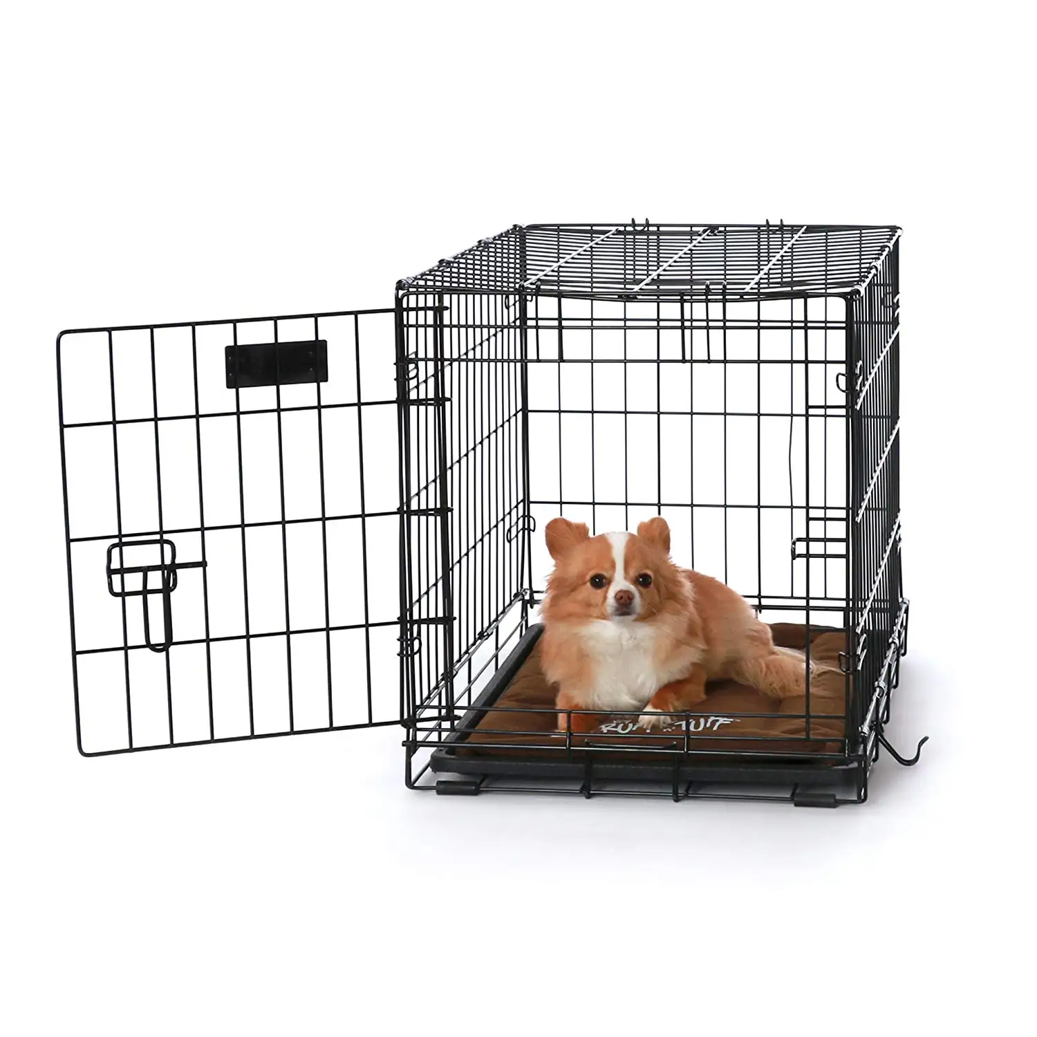 K&H Pet Products K-9 Ruff n' Tuff Crate Pad Extra Small Chocolate (14" x 22") - 1260 Denier Rip-Stop Polyester for Pets That Need Extra Tough Fabric