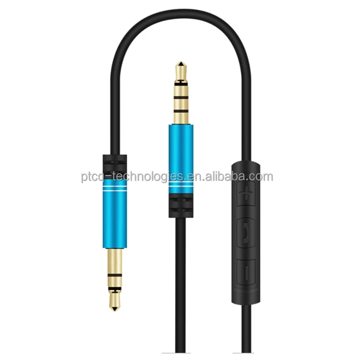 

male to male 4 pole 3.5mm/35mm jack audio cable with volume control