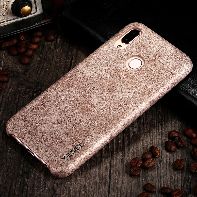 

[X-Level] 2019 new arrivals Wholesale PU Leather Cell Phone Back Cover Case for Huawei P20 Lite, Black;brown;golden;red