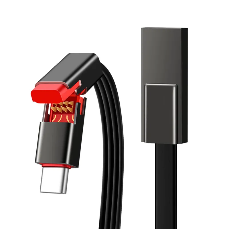 

1.5M/ 5ft Android Repairable Data Line Renewable Fast Type c USB Charging Cable, Red/black