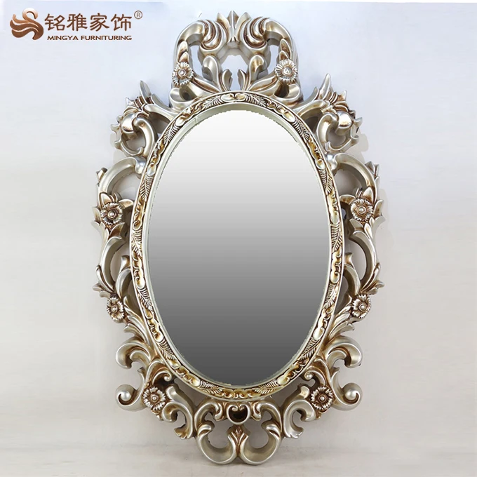 

2019 New design bedroom dressing decorative wall hanging vintage mirror, Antique silver