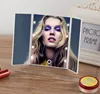 3 Sides Foldable 8 Flash led Light cosmetic mirror antique Desktop mirror New Elegant Makeup Mirror