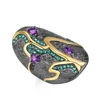 Abiding natural gemstone amethyst gold plated handmade fashion 925 sterling silver ring jewelry
