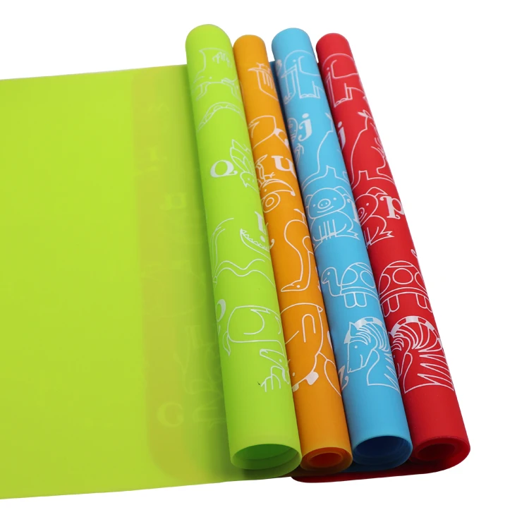 

Wholesale price 40X30 rectangular shape 18 inch silicone placemats pastry baking mats