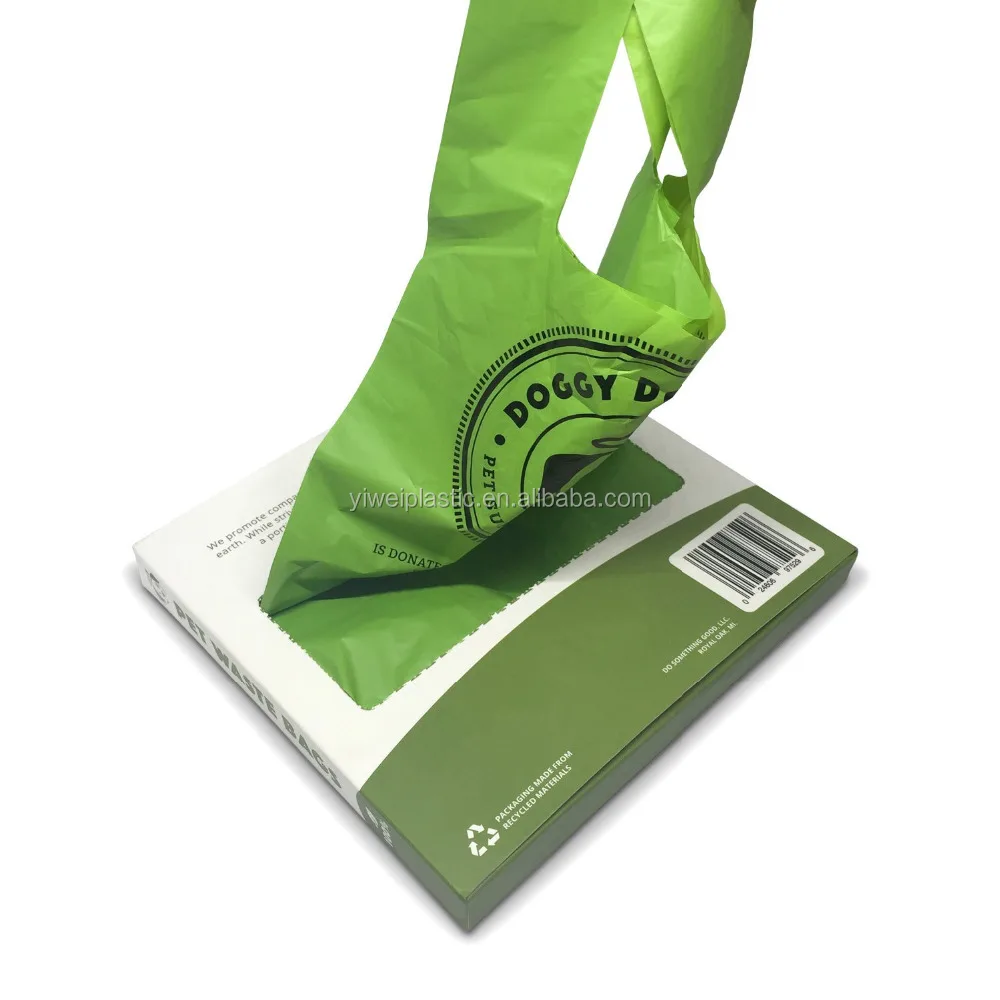 Customized Biodegradable Plastic Dog Poop Waste Trash Bag On Roll