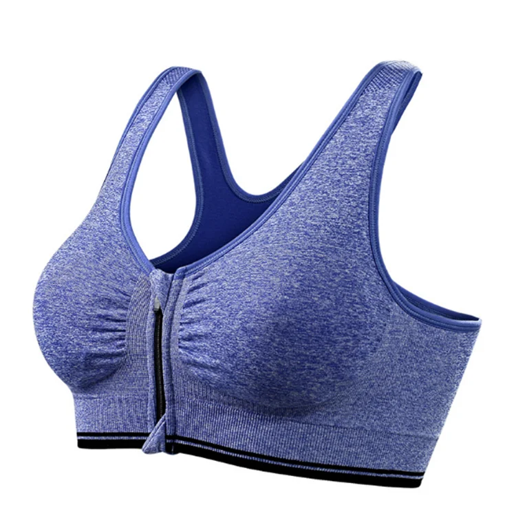 
High Quality Women Front Zipper Fitness Sport Bra 