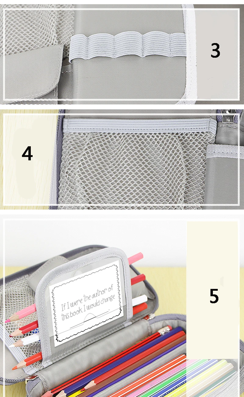 Canva Leather Pencil Zipper Cotton Child Printed Packing Pu Clear Pink Kid Velvet & Case Mini Silicone Golf Bag Pen Holder